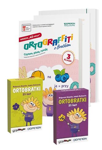 Ortograffiti z Bratkiem. Wersja 45 minut. Klasa 3. Komplet pomocy dydaktycznych.