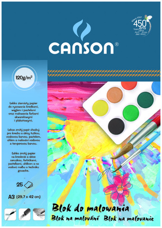 Blok do malowania A3 25 k. 120g, Canson