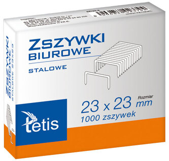 Zszywki 23/23 1000szt. do 240-kart, Tetis