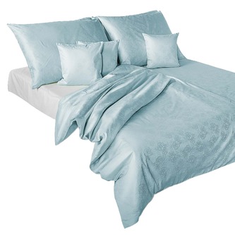 Dadka Povlečení damašek Macešky modré 220x200, 2x70x90 cm