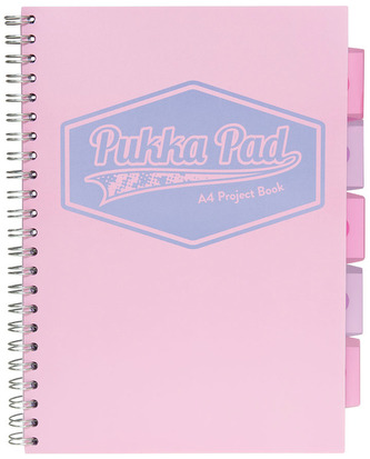 Kołonotes Project Book Pastel  A4 kratka różowy, Pukka Pad