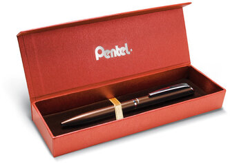 Pióro kulkowe Energel Sterling brązowe wkład 0.7 mm nieb. w etui BL2007-WA1ECPL, Pentel