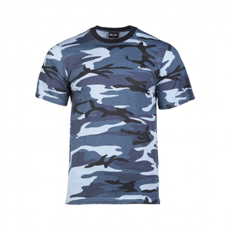 Maskáčové tričko s krátkým rukávem - skyblue, 4XL
