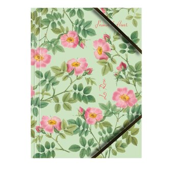 Teczka kartonowa, lakierowana A4 z gumką narożną. Róże BT601-D1