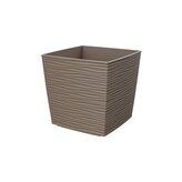 Gardino, Květináč FINESA 20 x 20 cm, vysoký 17,3 cm, mocca