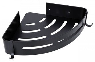 Rohová polička do koupelny MYZEA černá