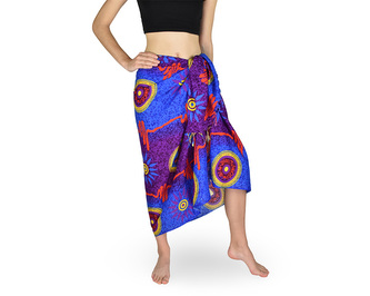 Sarong - Pareo KUJAKU, slunce, fialovo-modrý