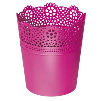 Květináč s krajkou Lace fuchsie, varianta 13,5 cm