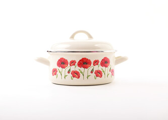 Metalac Mák,  smaltovaný kastrol s poklicí 22 cm, 3,5 l