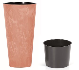 Květináč Tubus Effect oranžový, varianta 20 cm