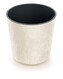 Květináč NURBI ROUNDED BETON EFFECT pískově žlutý, varianta 30 cm