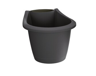 Květináč Respana Spout tmavě šedý