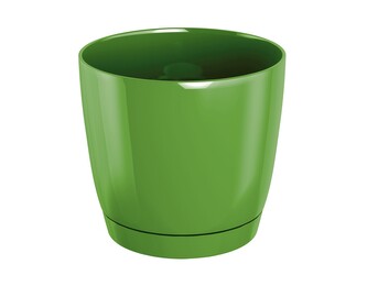 Květináč Coubi Round s miskou olivový, varianta 21 cm