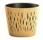 Květináč s vkladem Sandy Round hořčicový, varianta 22,5 cm