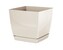 Květináč Coubi Square s miskou krémový, varianta 24 cm