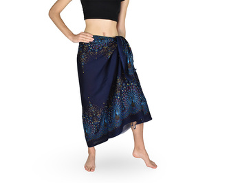 Sarong - Pareo KUJAKU, páv, modrá