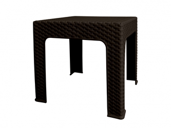 Mega Plast, plastový stůl BISTRO polyratan, rozměr 48 x 48 cm, wenge