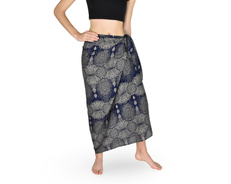 Sarong - Pareo SLZA, tmavě modrý, světlý motiv