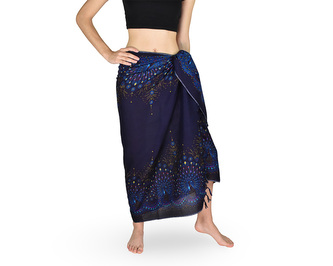 Sarong - Pareo KUJAKU, páv, fialová