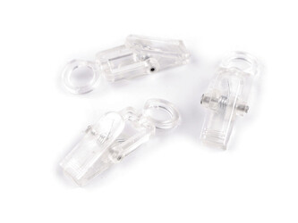 Žabky na záclony plastové s háčkem - 10 ks - 1 transparent