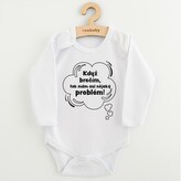 Dětské body s potiskem New Baby Když brečím, tak mám asi nějaký problém! - velikost 62 (3-6m)