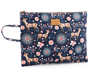 Pouzdro voděodolné se zipem hand made 33x24,5 cm - 1 ks - 6 modrá tmavá