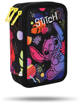 Piórnik potrójny z wyposażeniem Jumper 3 Disney Black Stitch CoolPack, Patio