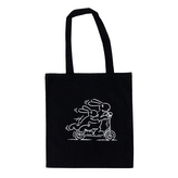 Taška přes rameno Bob a Bobek, 42x38 cm, černá, koloběžka