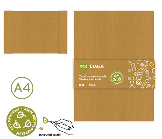 Obal na sešit A4 ECO LUMA kraft, 5ks