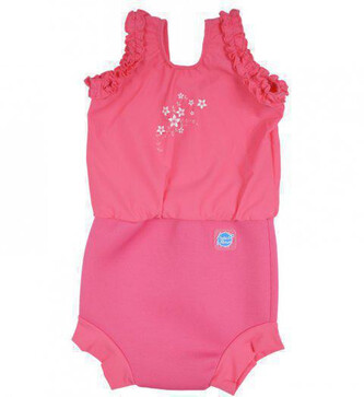Splash About Plavky Happy Nappy kostýmek - Růžové květy  Vel. S