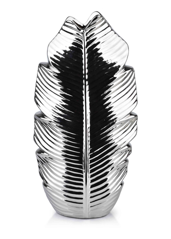 LEAF SILVER WAZON 7,5x17xh35cm