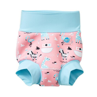 Splash About Nové Plavky Happy Nappy - Zvířátka, růžová Vel. XXL