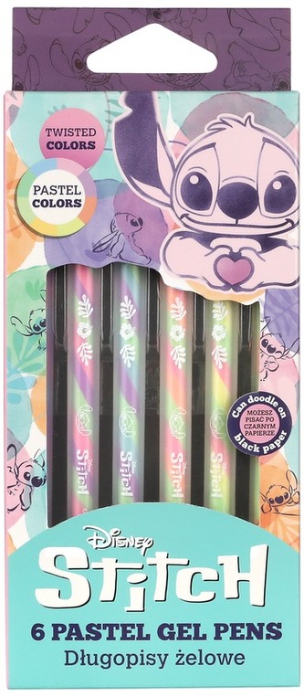Długopisy żelowe 6-kol. Disney Fashion Stitch Twist pastel CoolPack, Patio