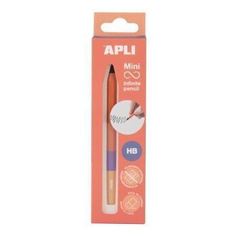 Nekonečná tužka mini "Infinite", oranžová, HB, šestihranná, s náhradní špičkou, APLI 19964