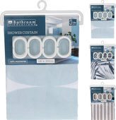 ZASŁONA PRYSZNICOWA POLIESTER 3ASS