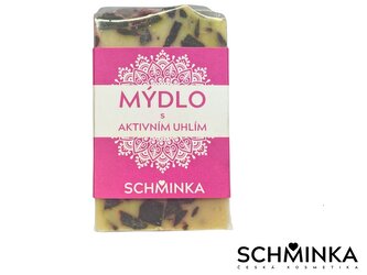 Přírodní Olivové Mýdlo s Aktivním Uhlím - Orientální Růže