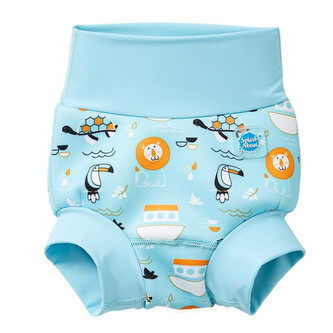 Splash About Nové Plavky Happy Nappy - Zvířátka, modrá Vel. XXL