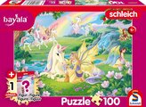 SCHMIDT Puzzle Bayala: Magičtí jednorožci 100 dílků + figurka Schleich