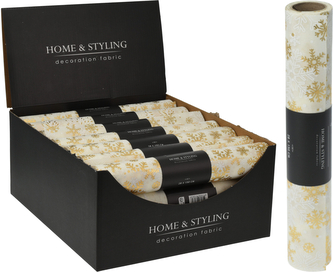 TKANINA DECO KREMOWA 2 WZORY