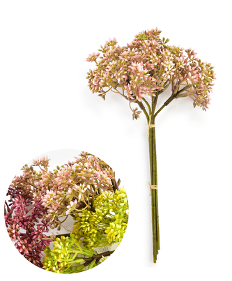 VIRIDIS Kwiat sztuczny Gipsówka pęczek 6szt. 30cm