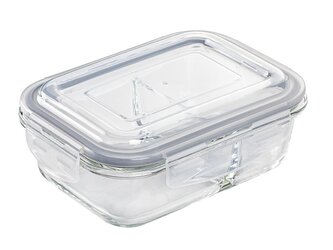 SKLENĚNÁ NÁDOBA NA POTRAVINY FRIGO OBDÉLNÍKOVÁ 600ML