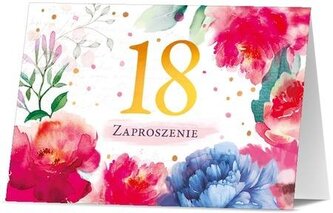 Zaproszenie Urodziny 18 (10szt)