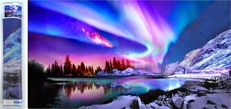 NORIMPEX Diamantové malování Barevná noc 80x40cm