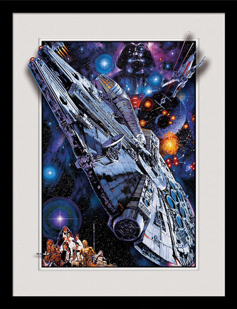 Obraz na zeď - Star Wars - Millenium Falcon, 34.3 x 44.5 cm