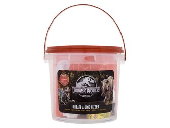 Universal Jurassic World kyselina citronová 70 g + jedlá soda 130 g + žluté barvivo 1 g + modré barvivo 1 g + glycerin 10 g + jahodové aroma 5 g + forma na koupelovou bombu