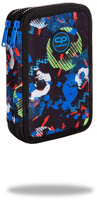 Piórnik podwójny z wyposażeniem Jumper 2 Football Blue CoolPack, Patio