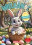 Kolorowanka z naklejkami. Wielkanoc z zajączkiem