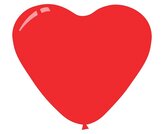 Balony Decomex serca pastel Red 100szt