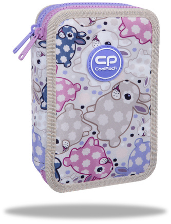 Piórnik podwójny z wyposażeniem Jumper 2 White Bunny CoolPack, Patio