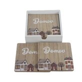 Dřevěné podtácky, 6 ks D6796